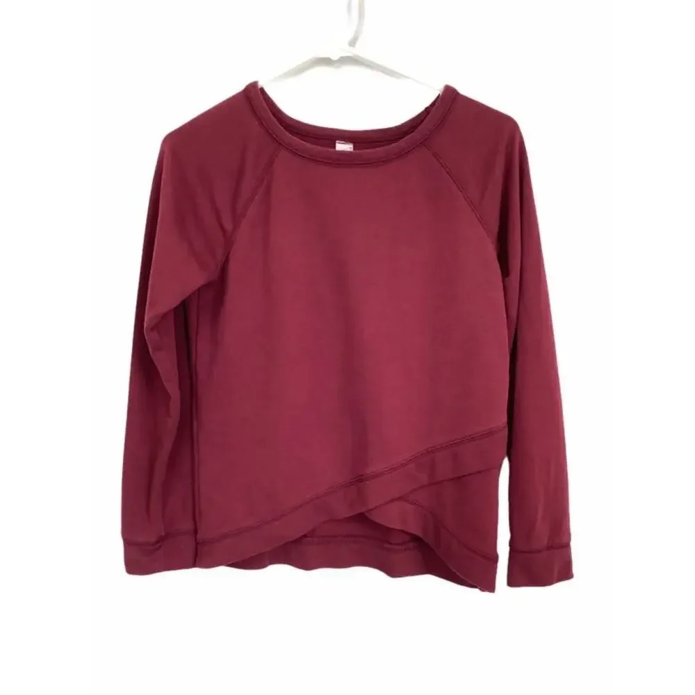 Old Navy Red Cross-over Crew Neck Sweatshirt 14
